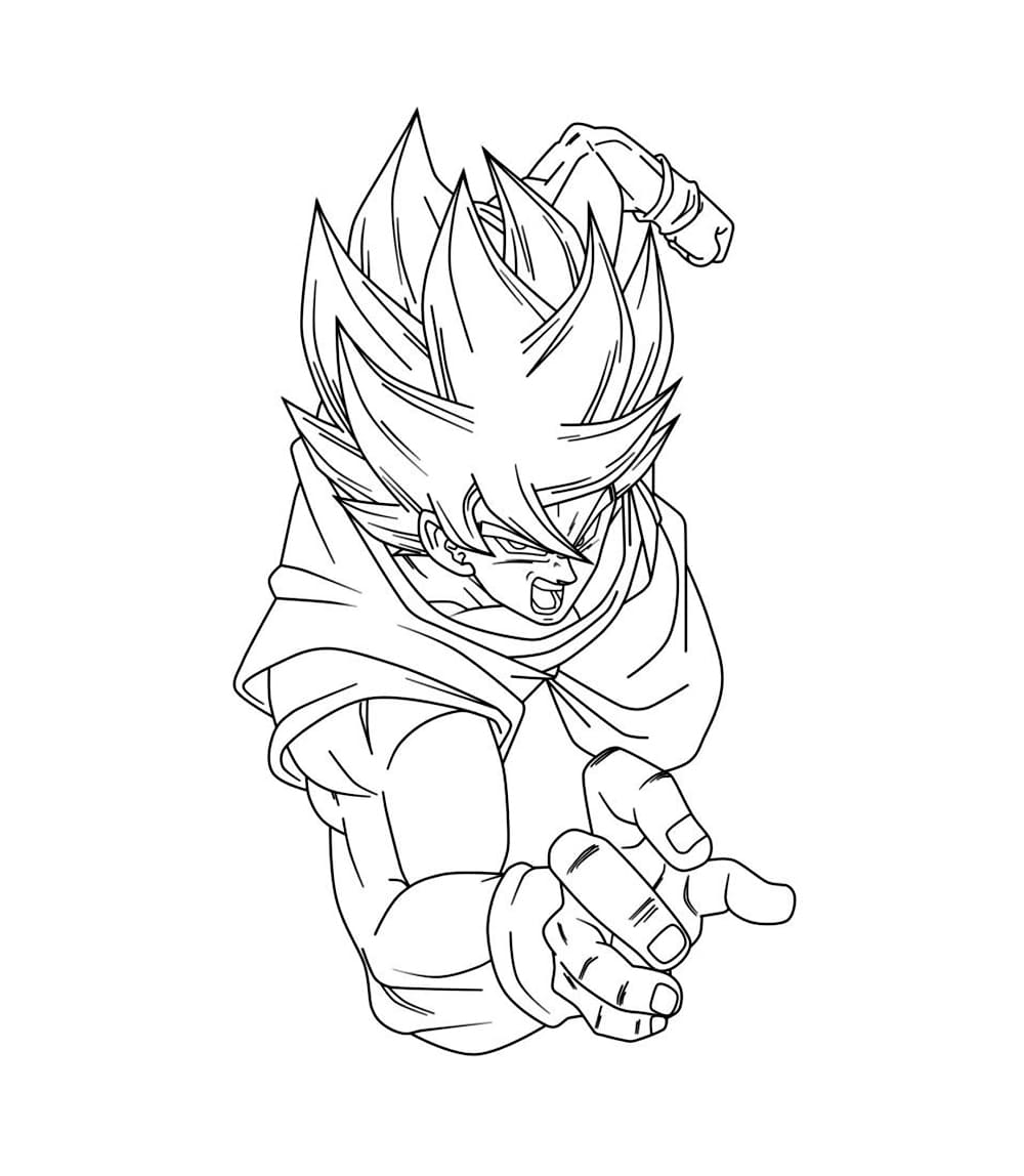 Tô màu Goku Lao Đến