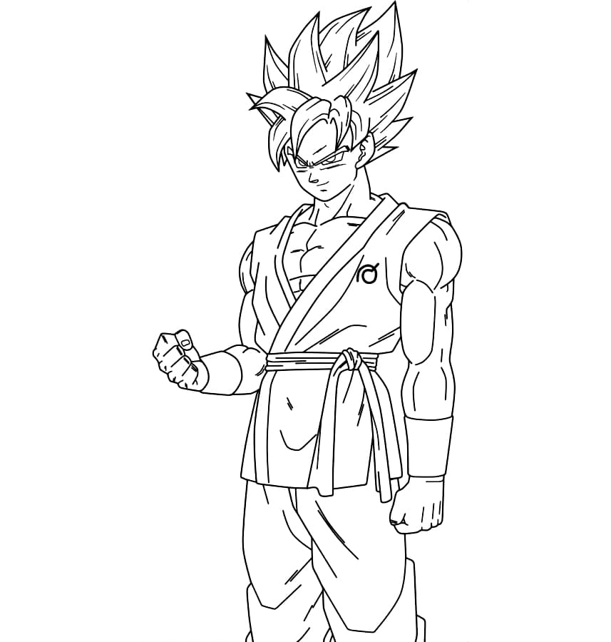 Tô màu Goku Mỉm Cười
