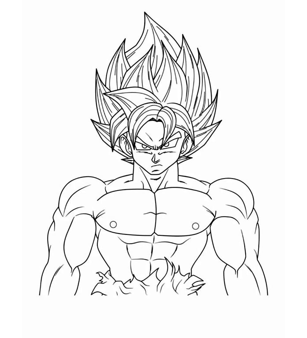 Tô màu Goku Nghiêm Túc
