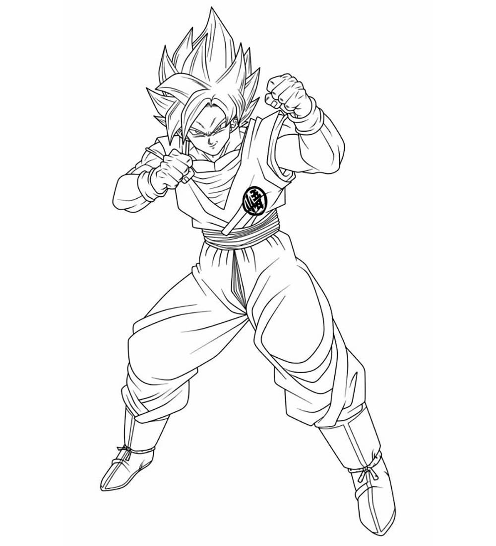 Tô màu Goku Thủ Thế