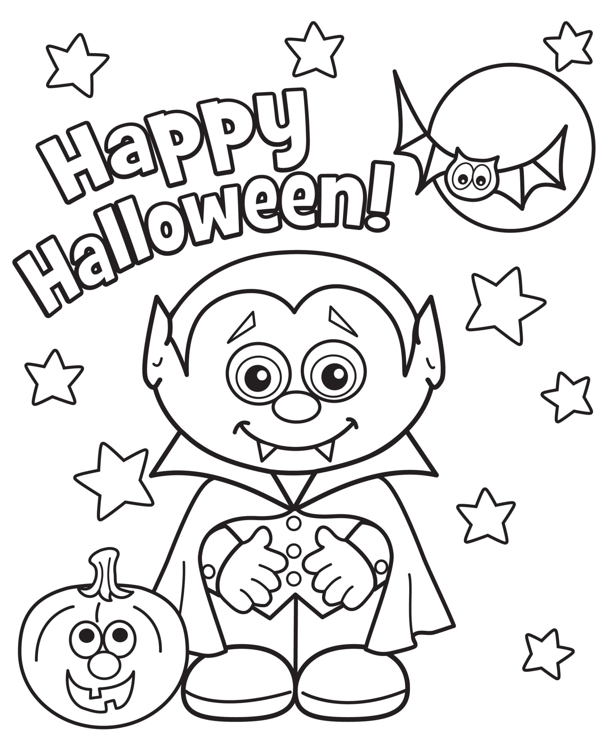 Tô màu Halloween Cute
