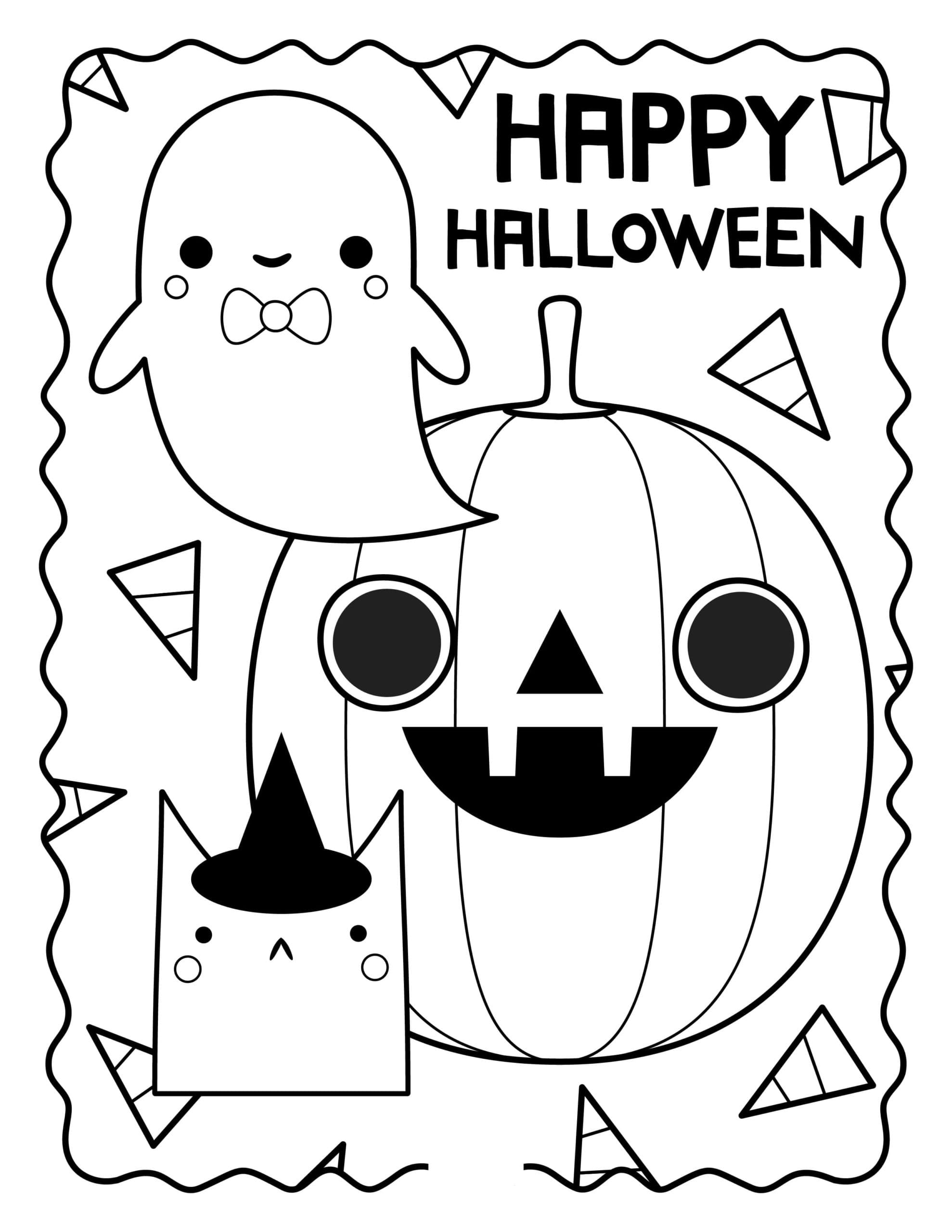 Tô màu Halloween Dễ Thương