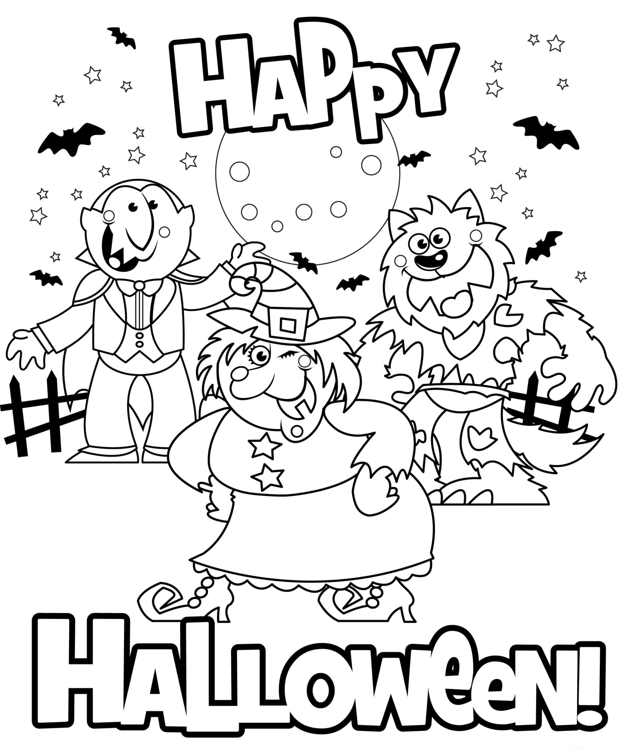 Tô màu Halloween Vui Nhộn