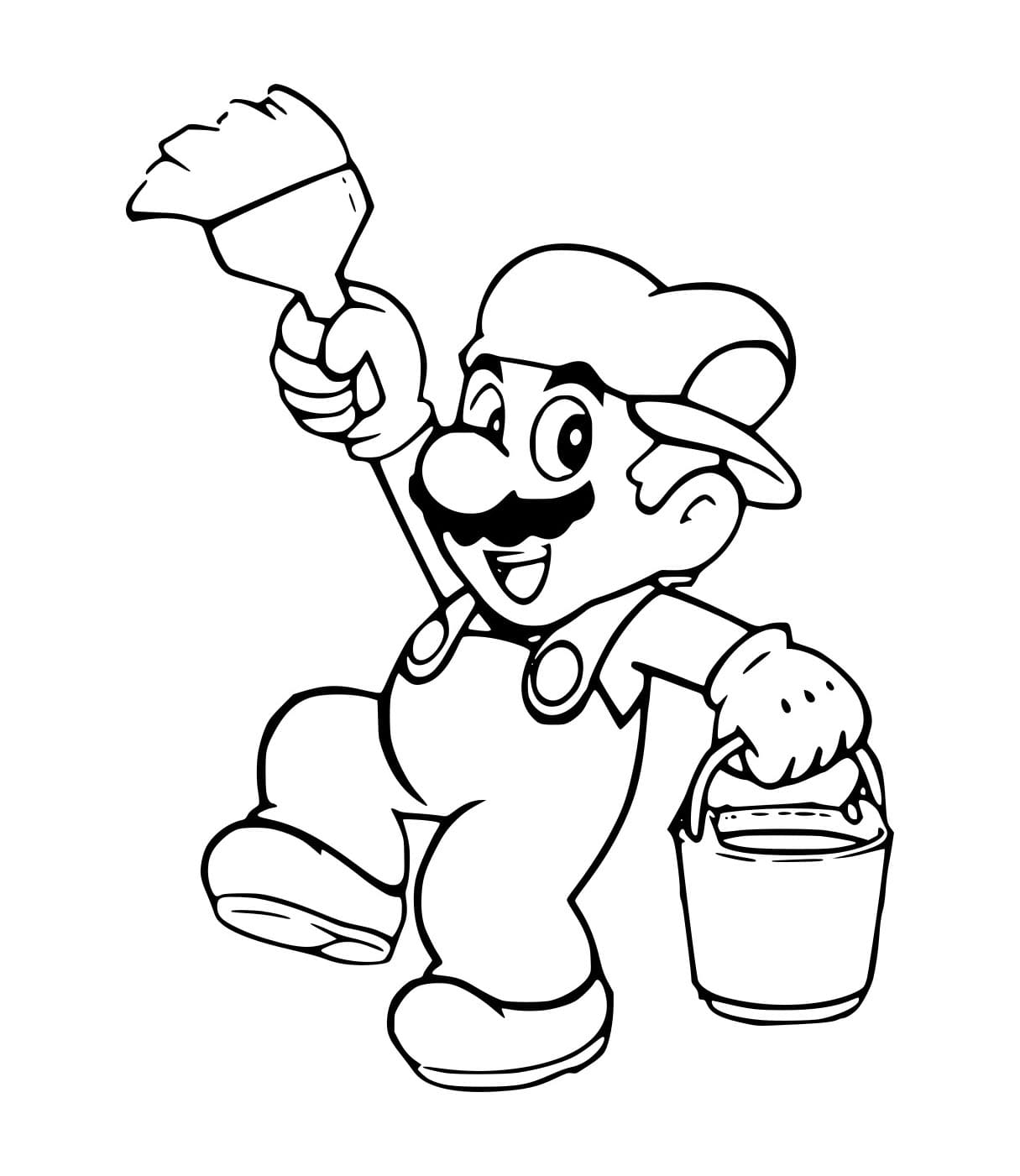 Tô màu Họa Sĩ Mario