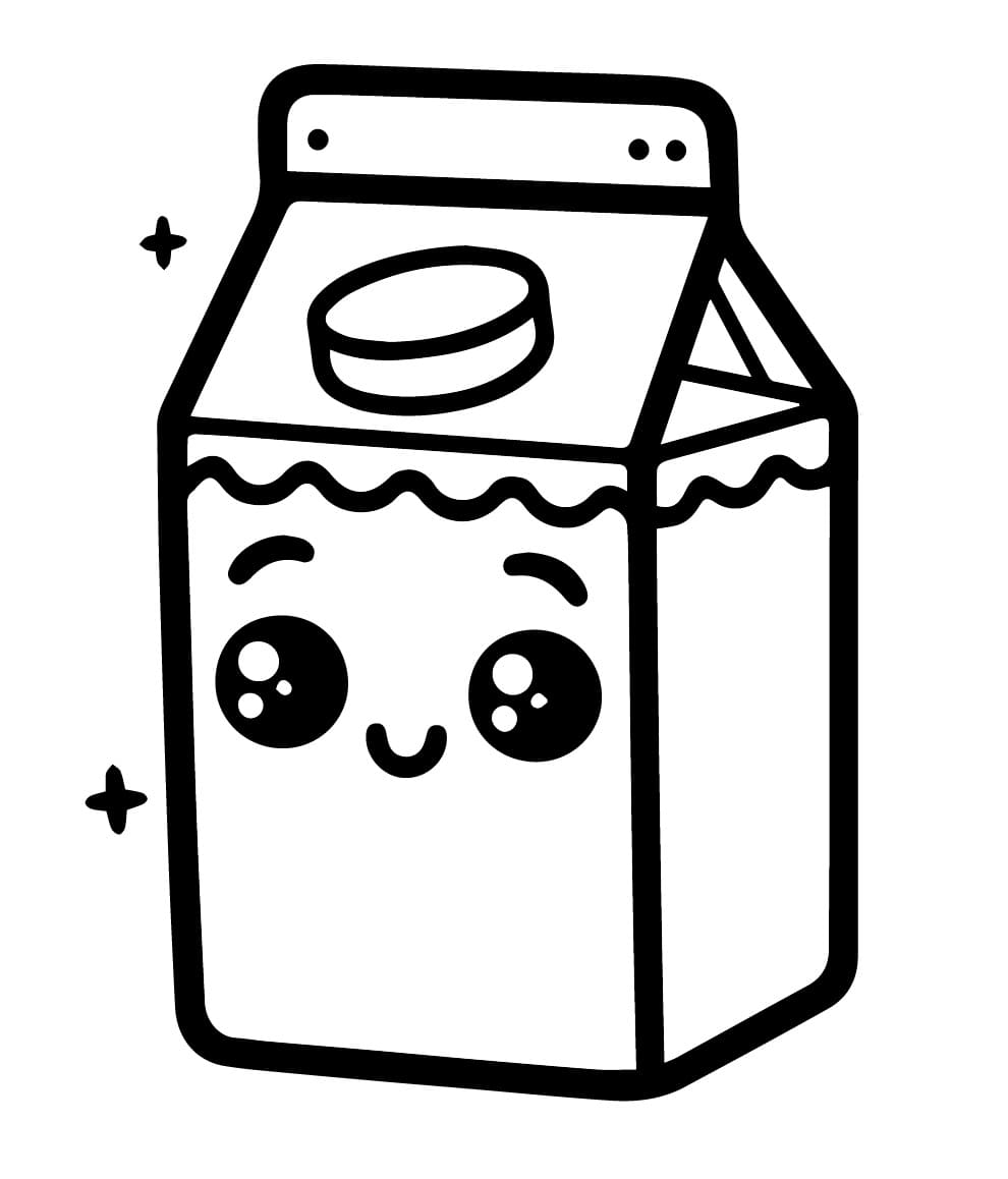 Tô màu Hộp Sữa Cute Dễ Thương