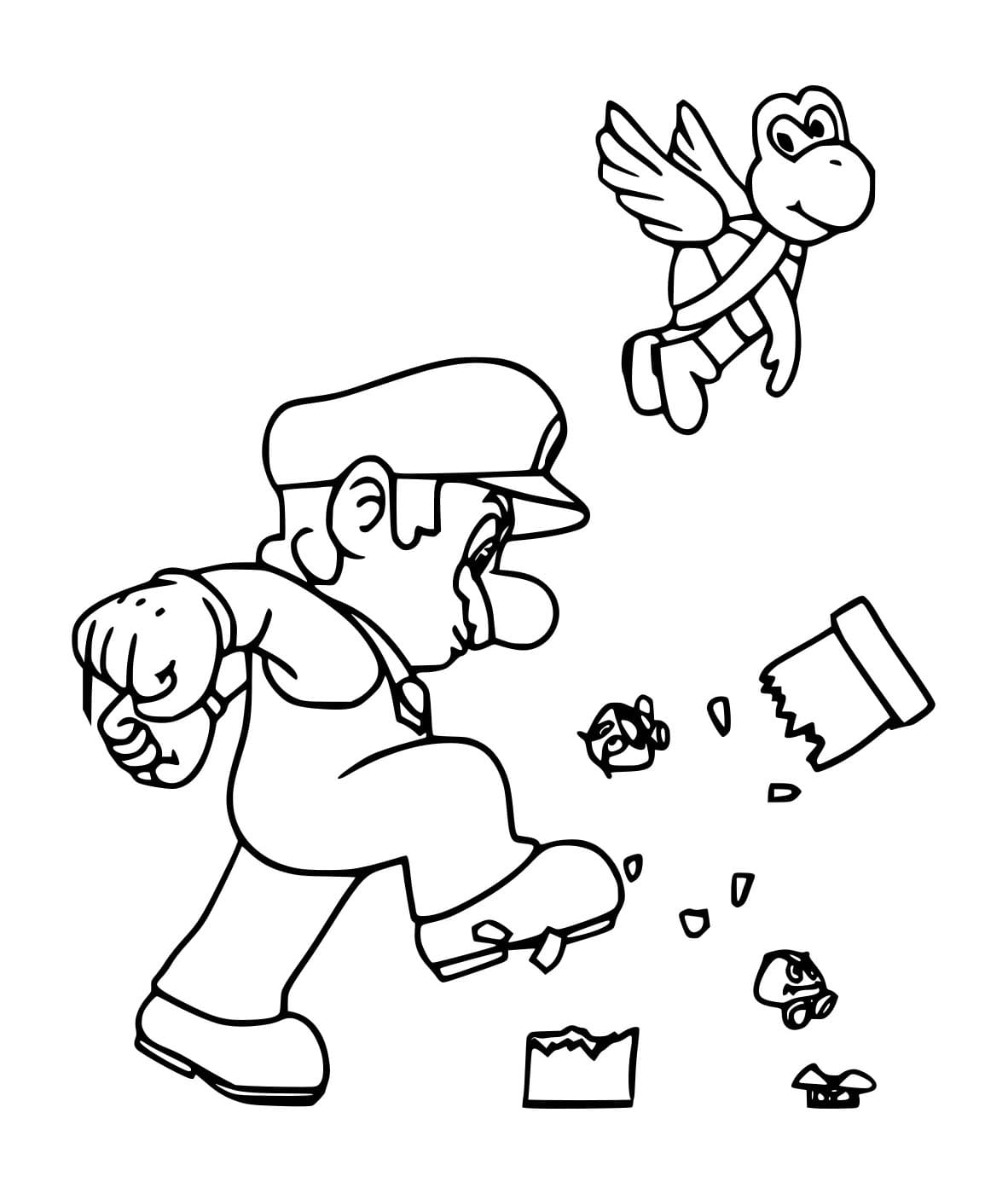Tô màu Mario Đá Ống