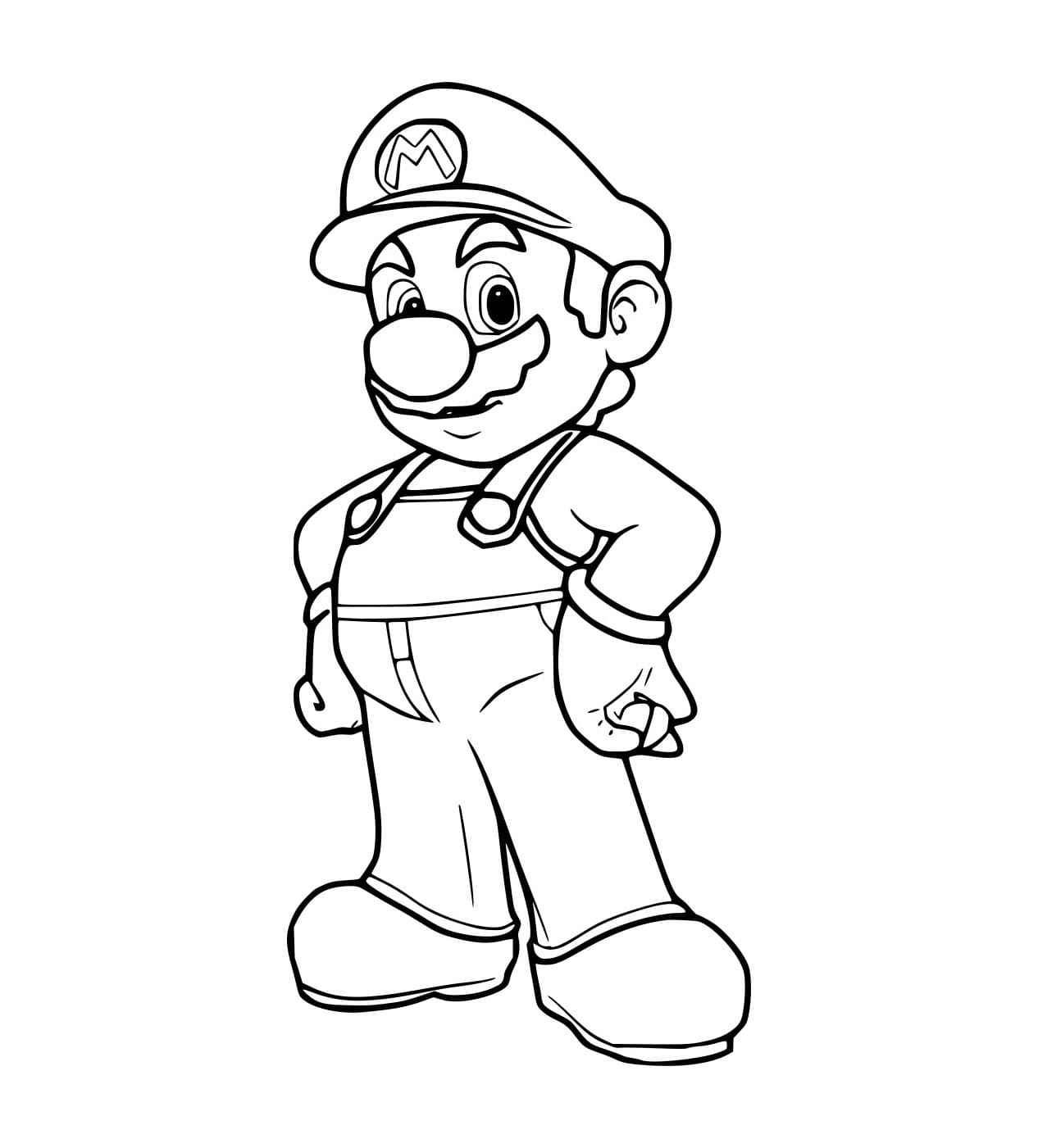 Tô màu Mario Đứng