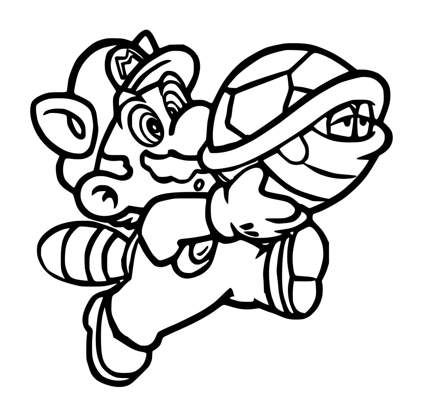 Tô màu Mario Ôm Một Con Rùa