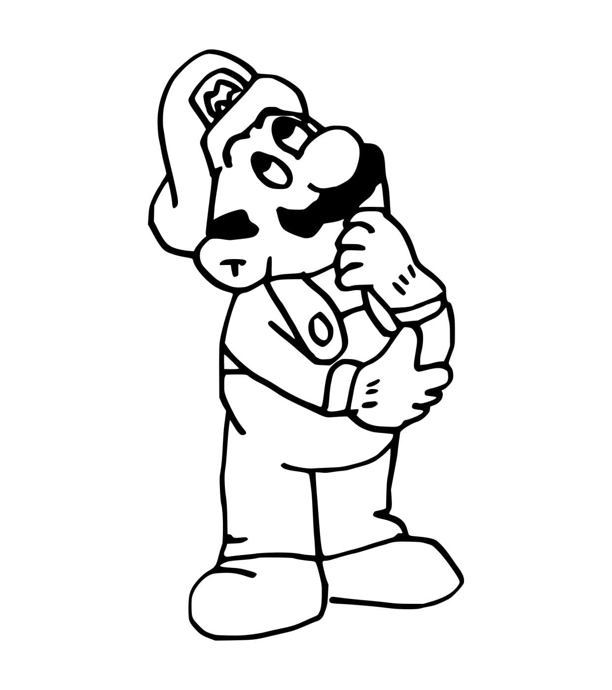 Tô màu Mario Suy Nghĩ