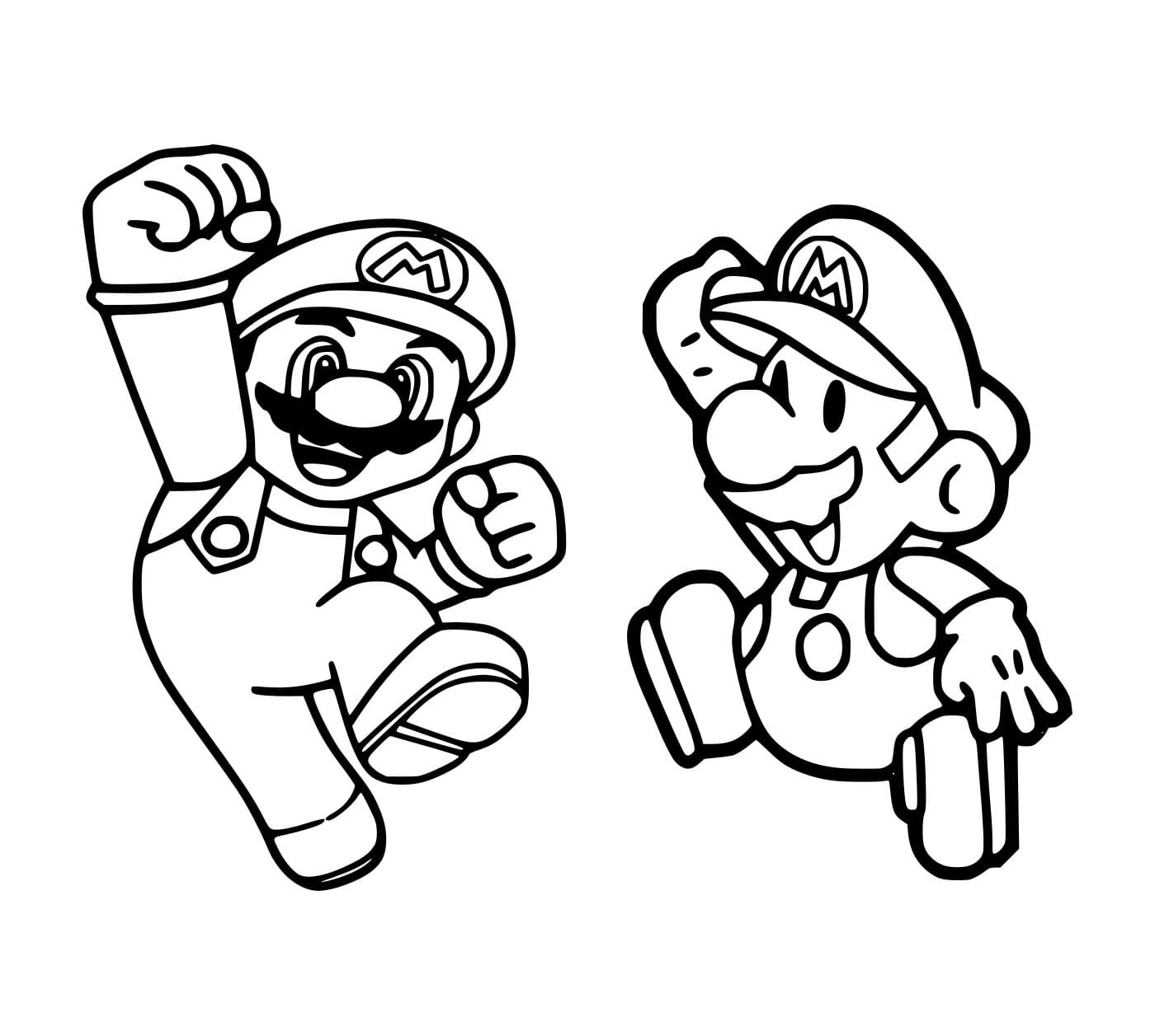 Tô màu Mario Và Baby Mario