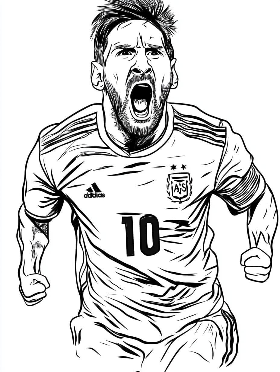 Tô màu Messi Ăn Mừng