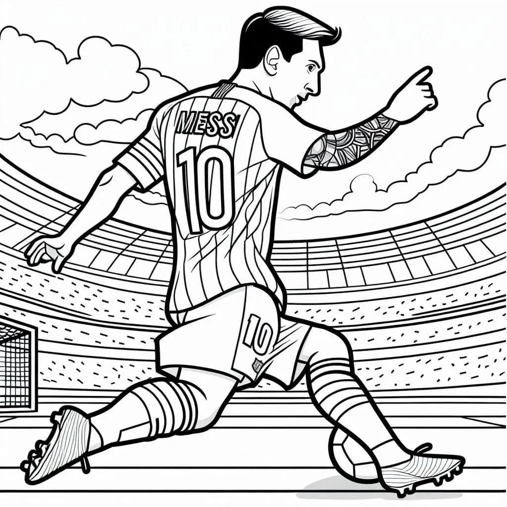 Tô màu Messi Đi Bóng