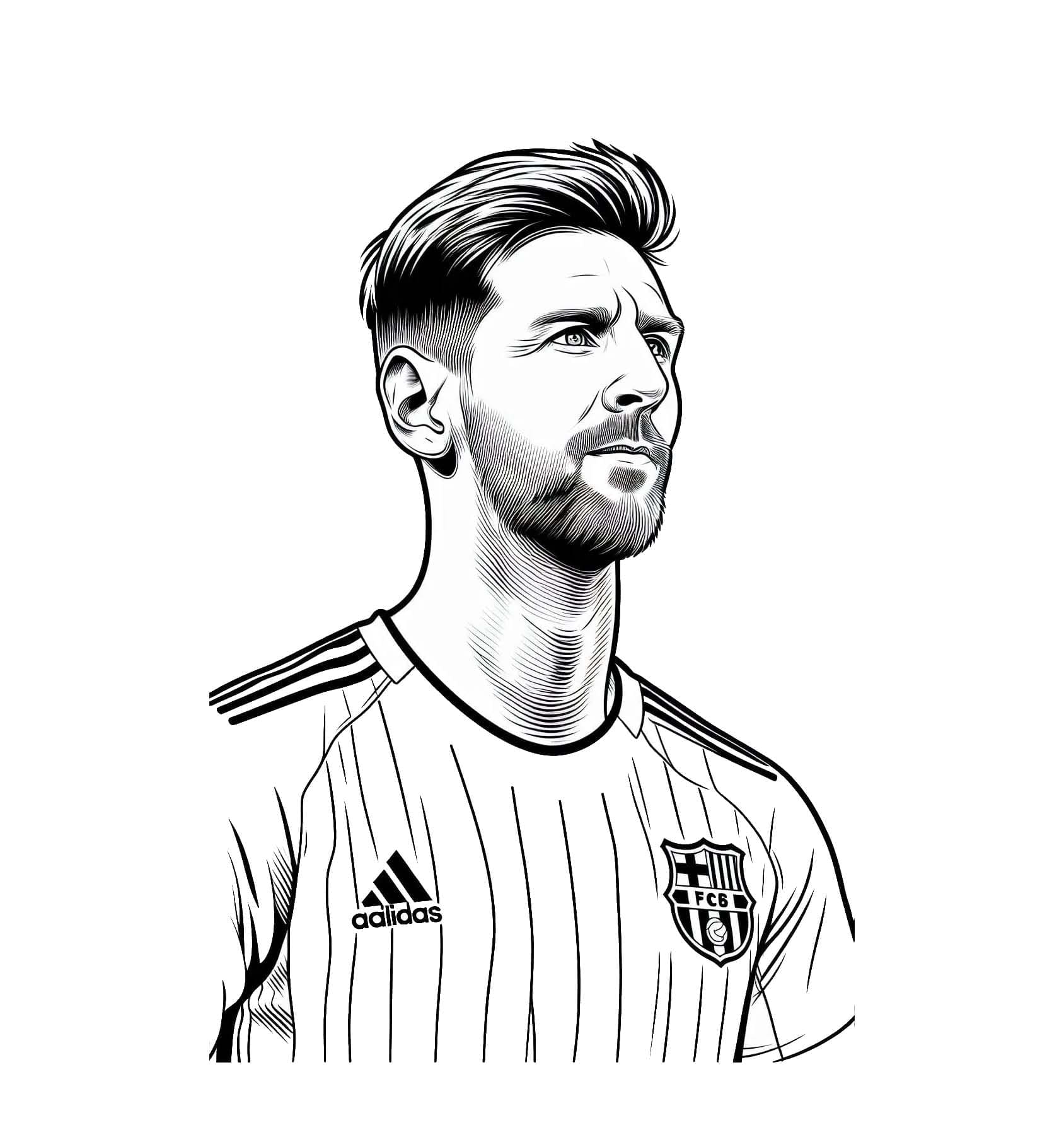 Tô màu Messi Đứng Chào Cờ