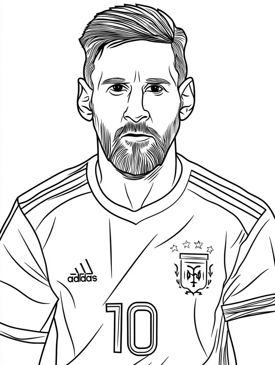 Tô màu Messi Lo Lắng