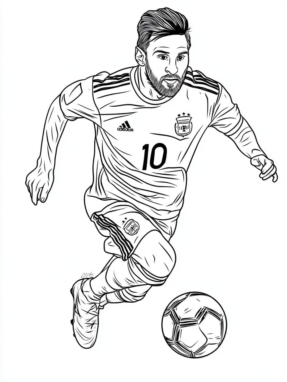 Tô màu Messi Tập Trung