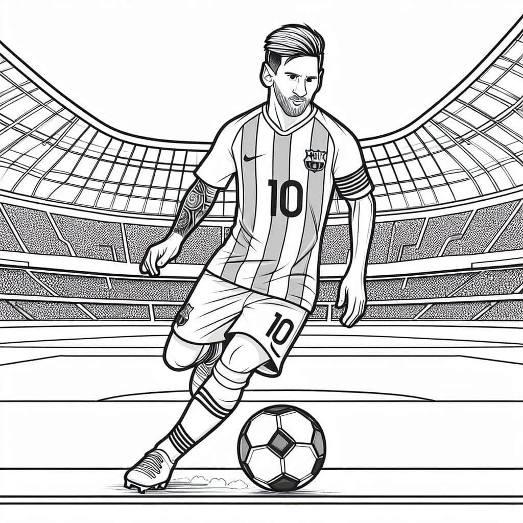 Tô màu Messi Trong Sân