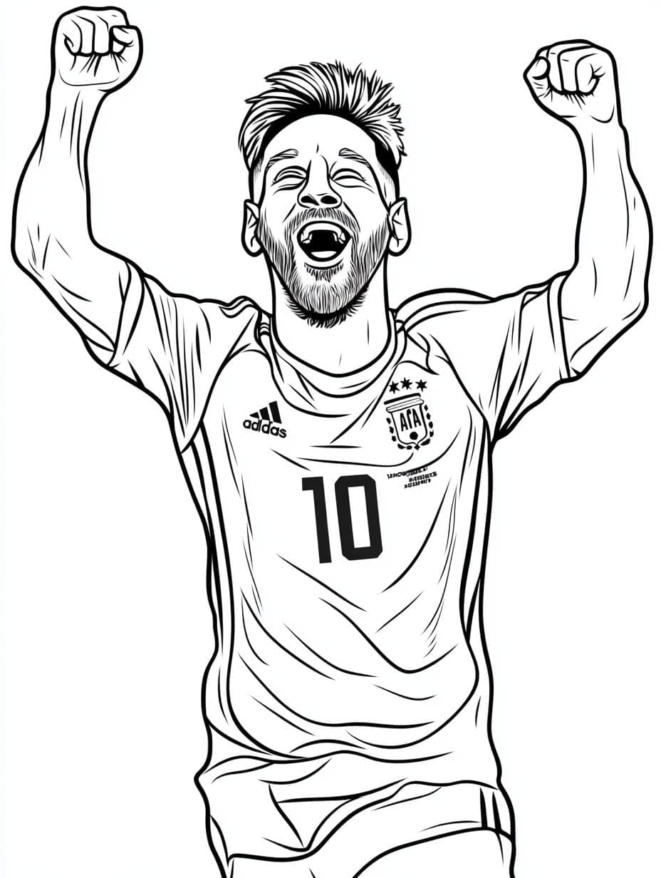 Tô màu Messi Vui Mừng