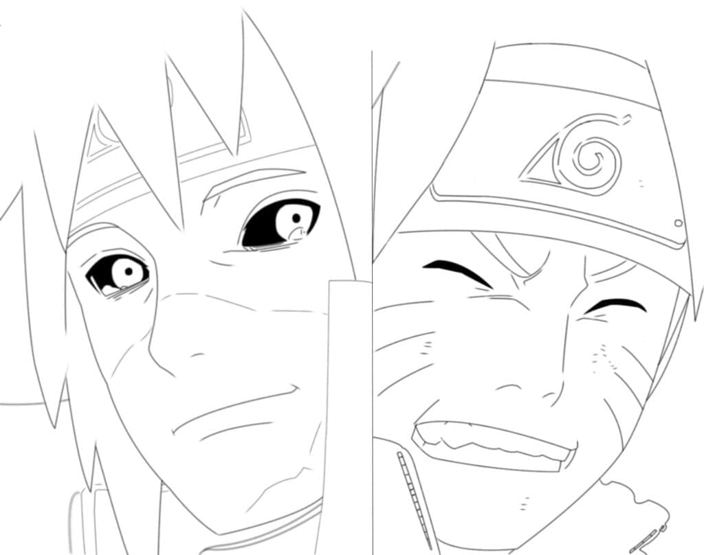 Tô màu Minato và Naruto