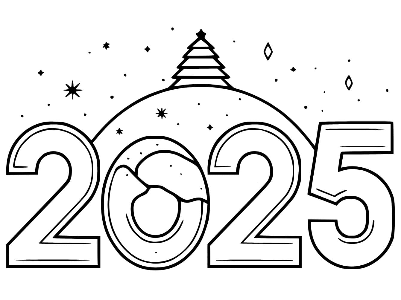 Tô màu Năm Mới 2025 Vui Vẻ