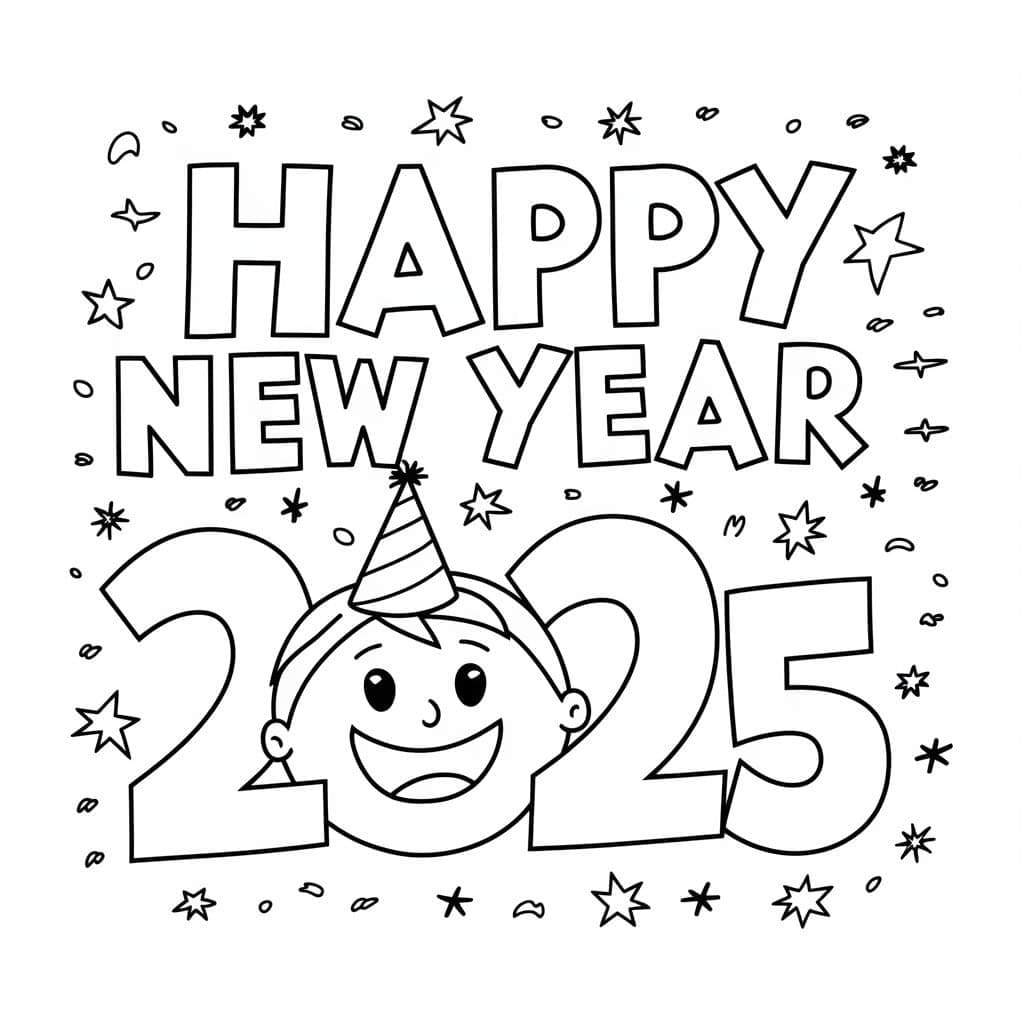 Tô màu Năm Mới 2025
