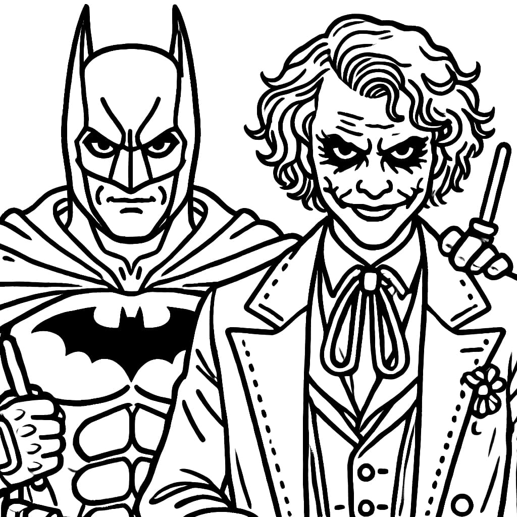 Tô màu Người Dơi Và Joker