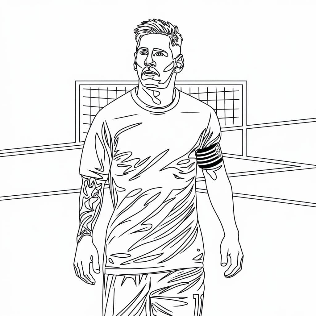 Tô màu Phác Họa Messi