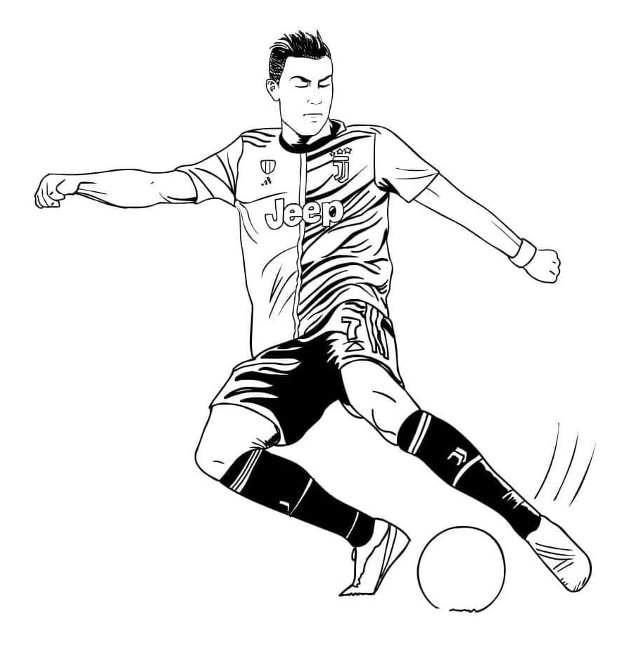 Tô màu Ronaldo Đá Bóng