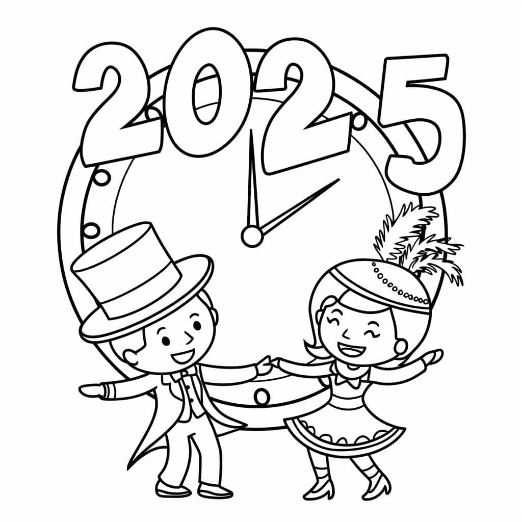 Tô màu Tiệc Chúc Mừng Năm Mới 2025