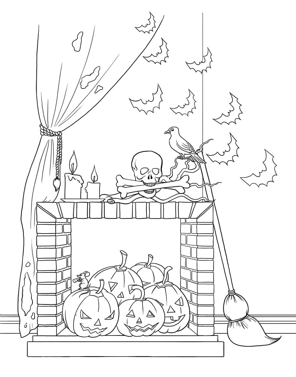 Tô màu Trang Trí Halloween