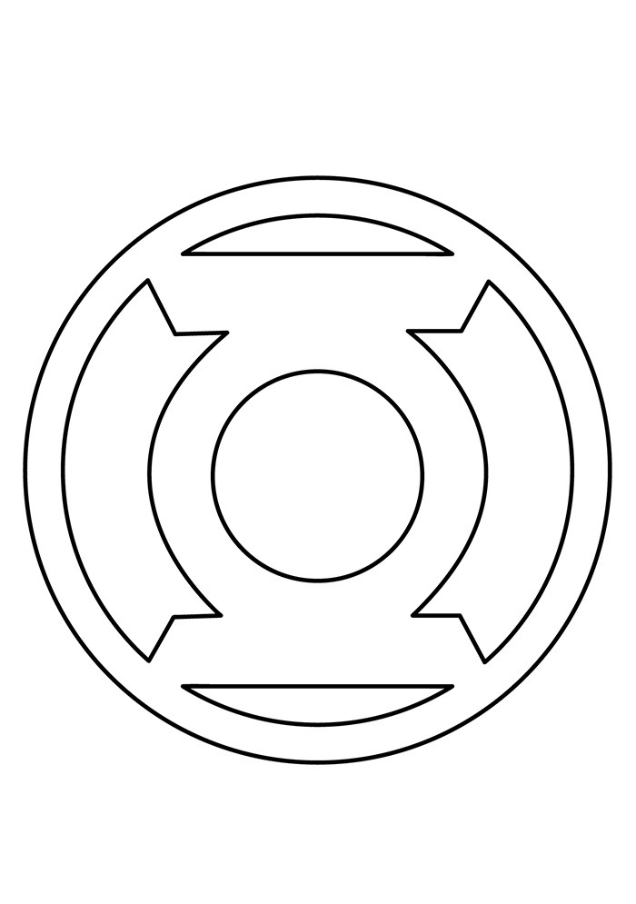 Tô màu biểu tượng của green lantern