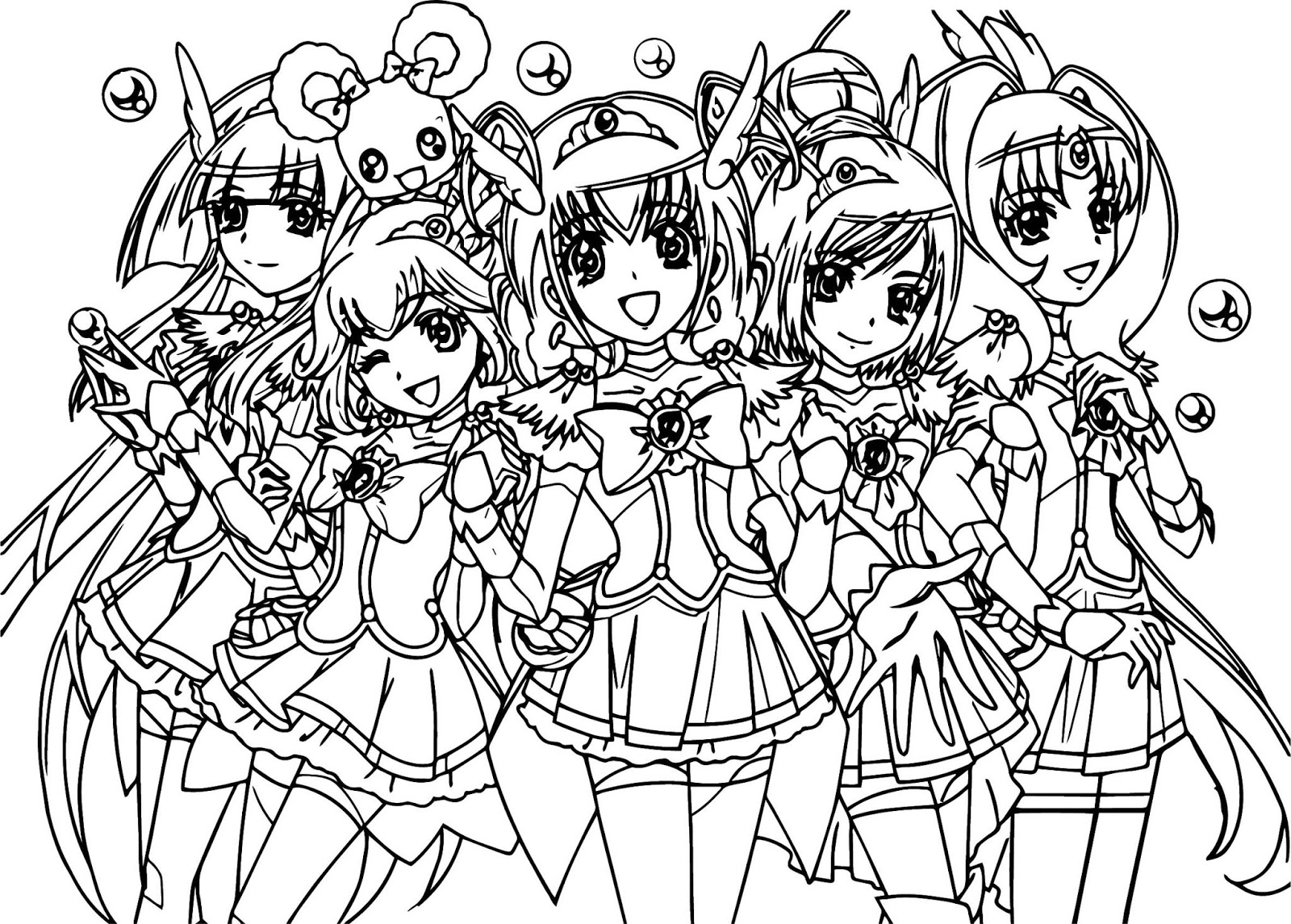Tô màu các chiến binh nụ cười glitter force