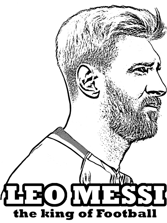 Tô màu Cầu thủ bóng đá Lionel messi