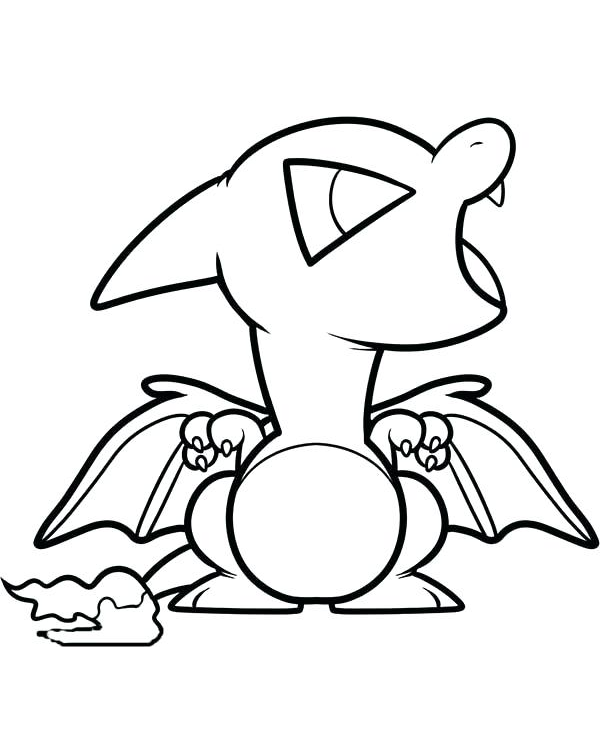 Tô màu chibi charizard pokemon