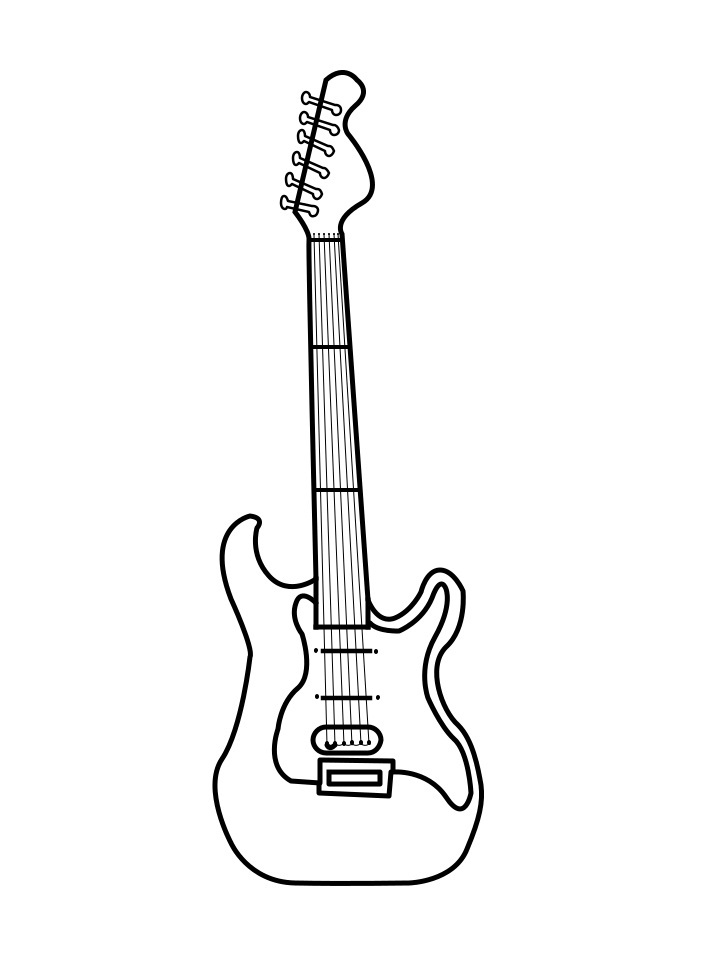 Tô màu chiếc đàn guitar