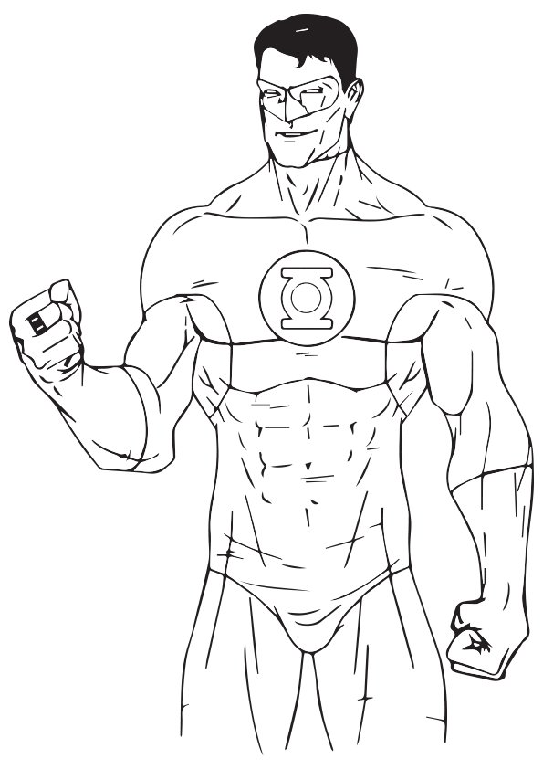 Tô màu chiến binh xanh green lantern