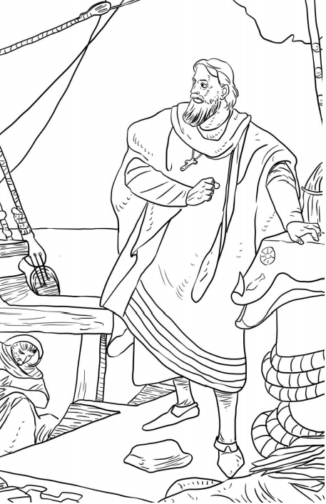 Tô màu christopher columbus trên tàu