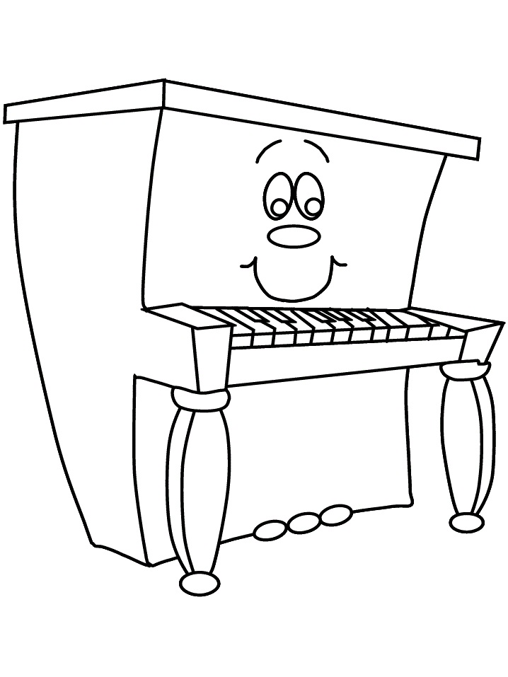 Tô màu đàn piano cười