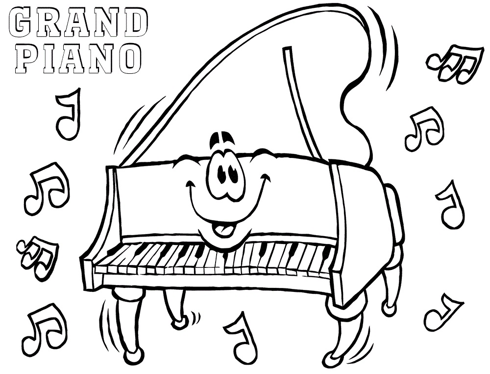 Tô màu đàn piano nhảy múa