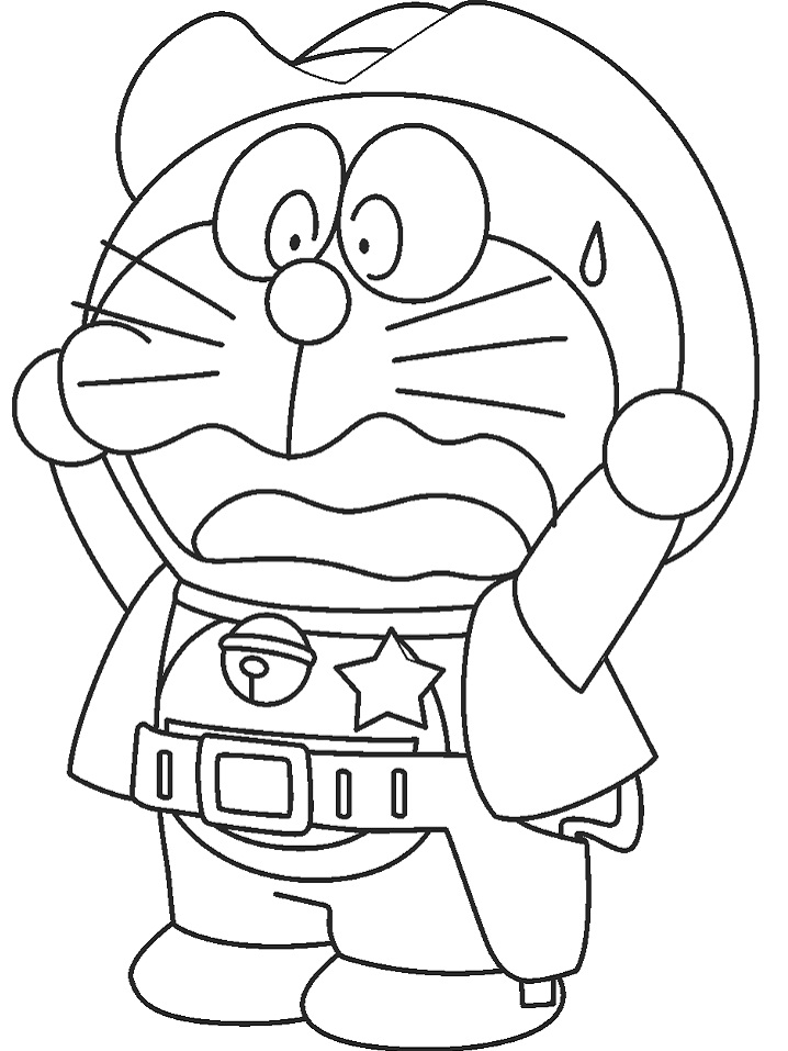 Tô màu doraemon cao bồi