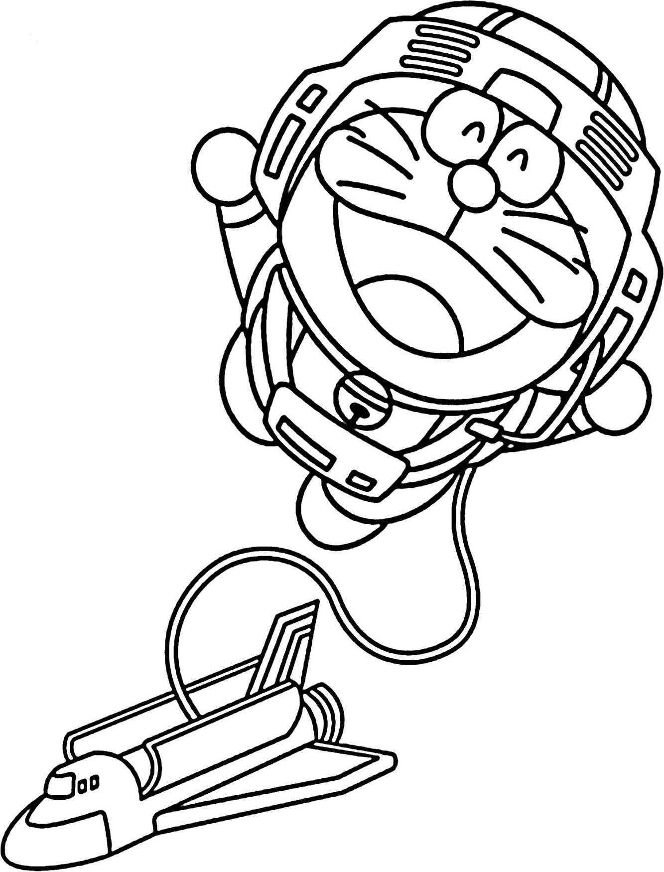 Tô màu doraemon và máy bay