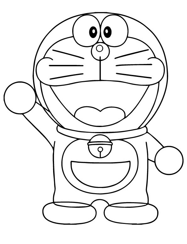 Tô màu doraemon xin chào