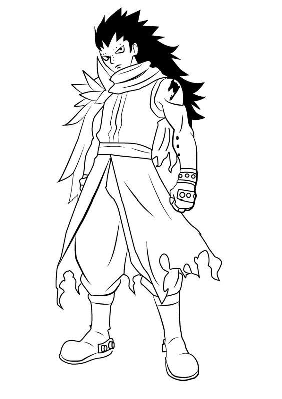 Tô màu gajeel redfox của hội pháp sư