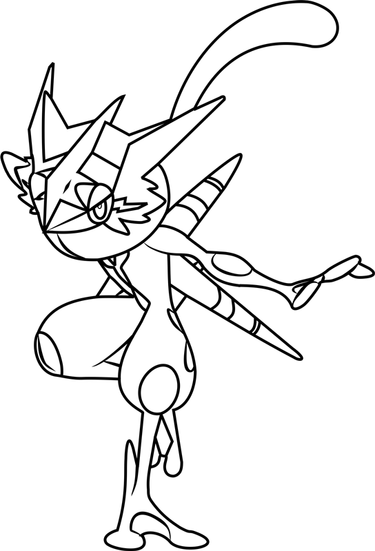 Tô màu gekkoga trong pokemon