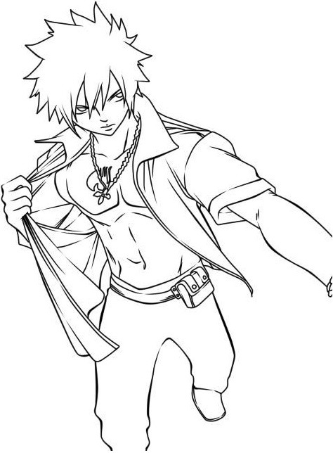 Tô màu gray của fairy tail