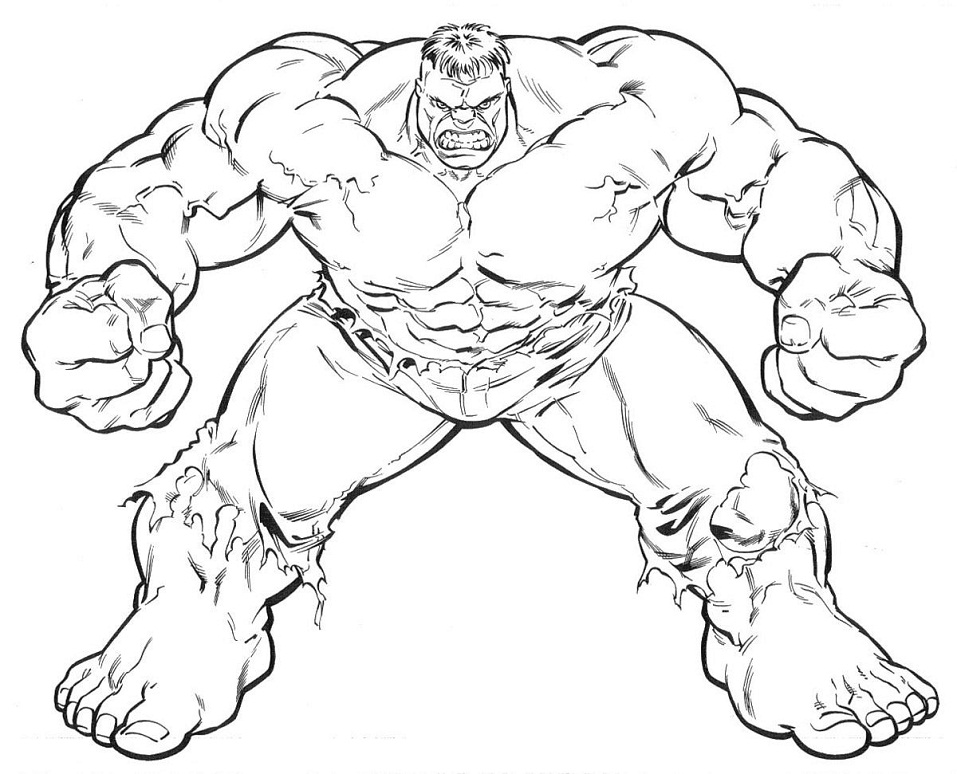 Tô màu hulk đang giận dữ