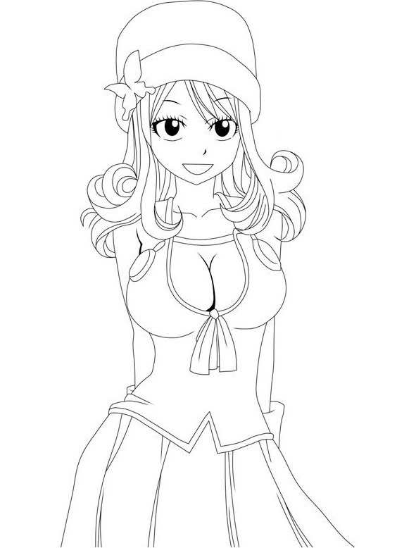 Tô màu juvia lockser vui vẻ