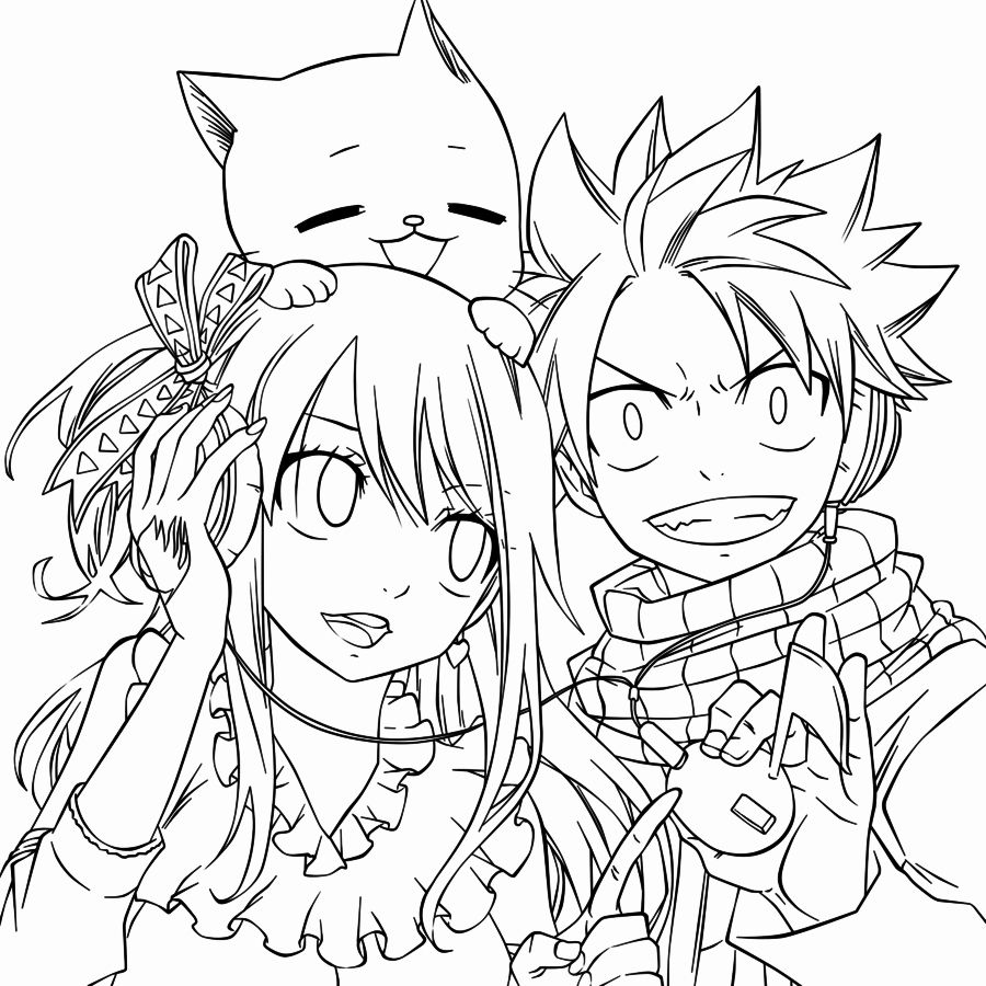 Tô màu lucy, natsu và happy