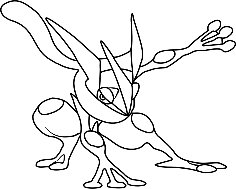 Tô màu mega greninja pokemon