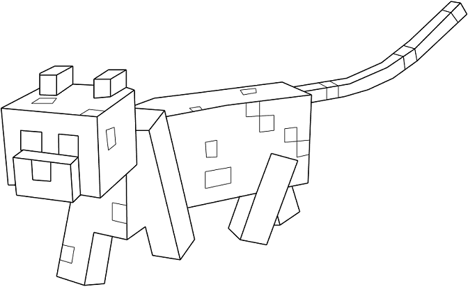 Tô màu mèo minecraft