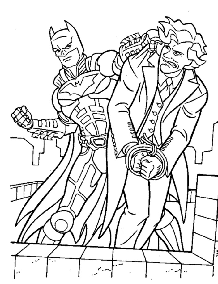 Tô màu người dơi bắt joker